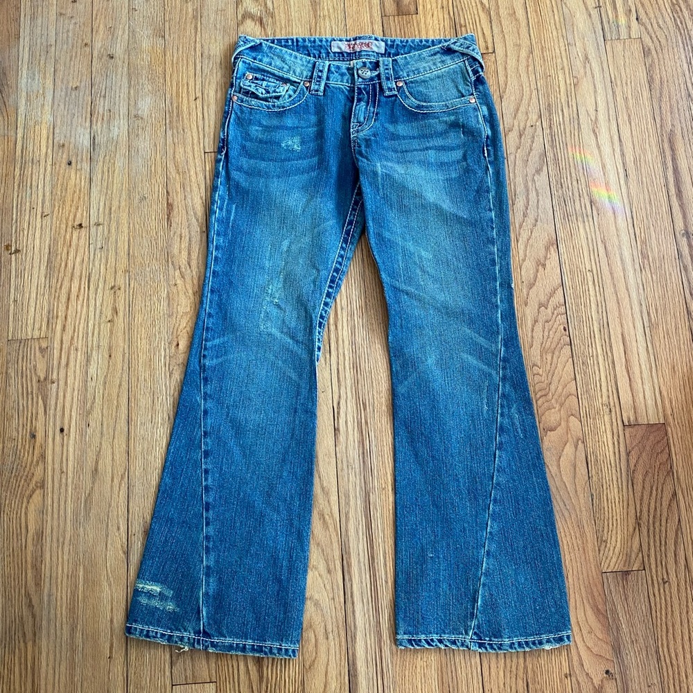 new 2000s wax jeans